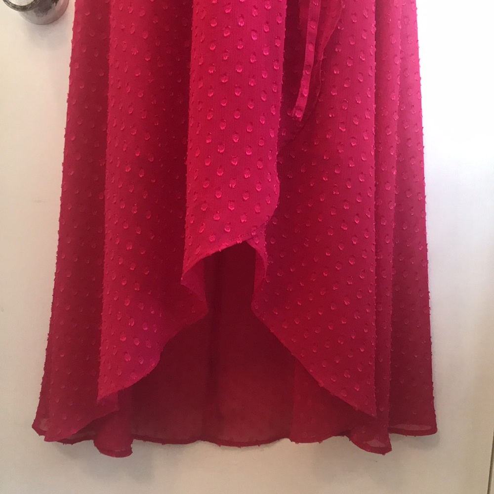 Sexy and ready for the holidays in this Vince Camuto Hi-low Wrap Midi Dress - Picture 7 of 14
